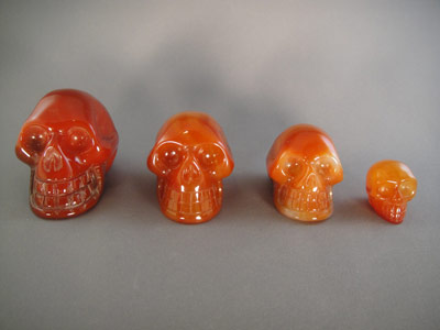 Carnelian Crystal Skulls