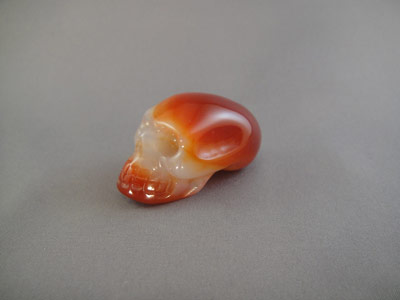 Mayan Style Carnelian Crystal Skull