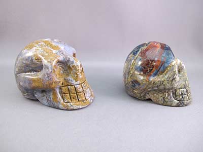 Pietersite crystal skulls