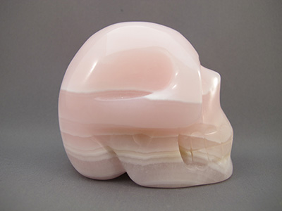 Pink Mangano Calcite Crystal Skull