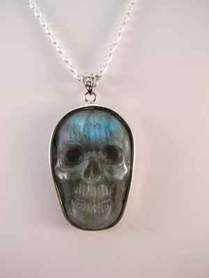 Quartz Crystal Skull Pendants