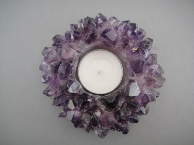 Quartz Cluster Candle Holder