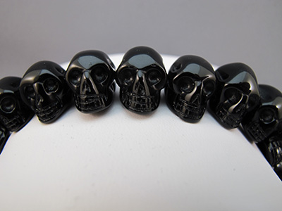 crystal skull beads