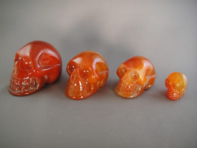 Carnelian Crystal Skulls