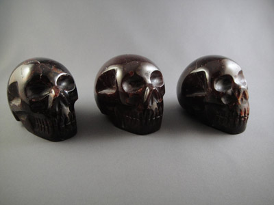 Garnet Crystal Skulls