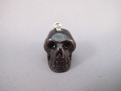 Garnet Crystal Skull Pendant