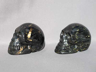Reall Nuummite crystal skull