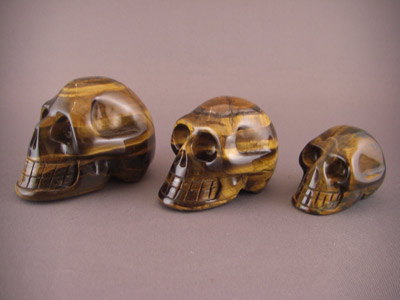 Tiger Eye Crystal Skulls