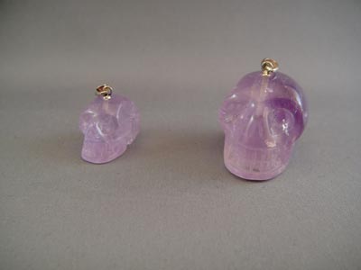 Amethyst Crystal Skull Pendants